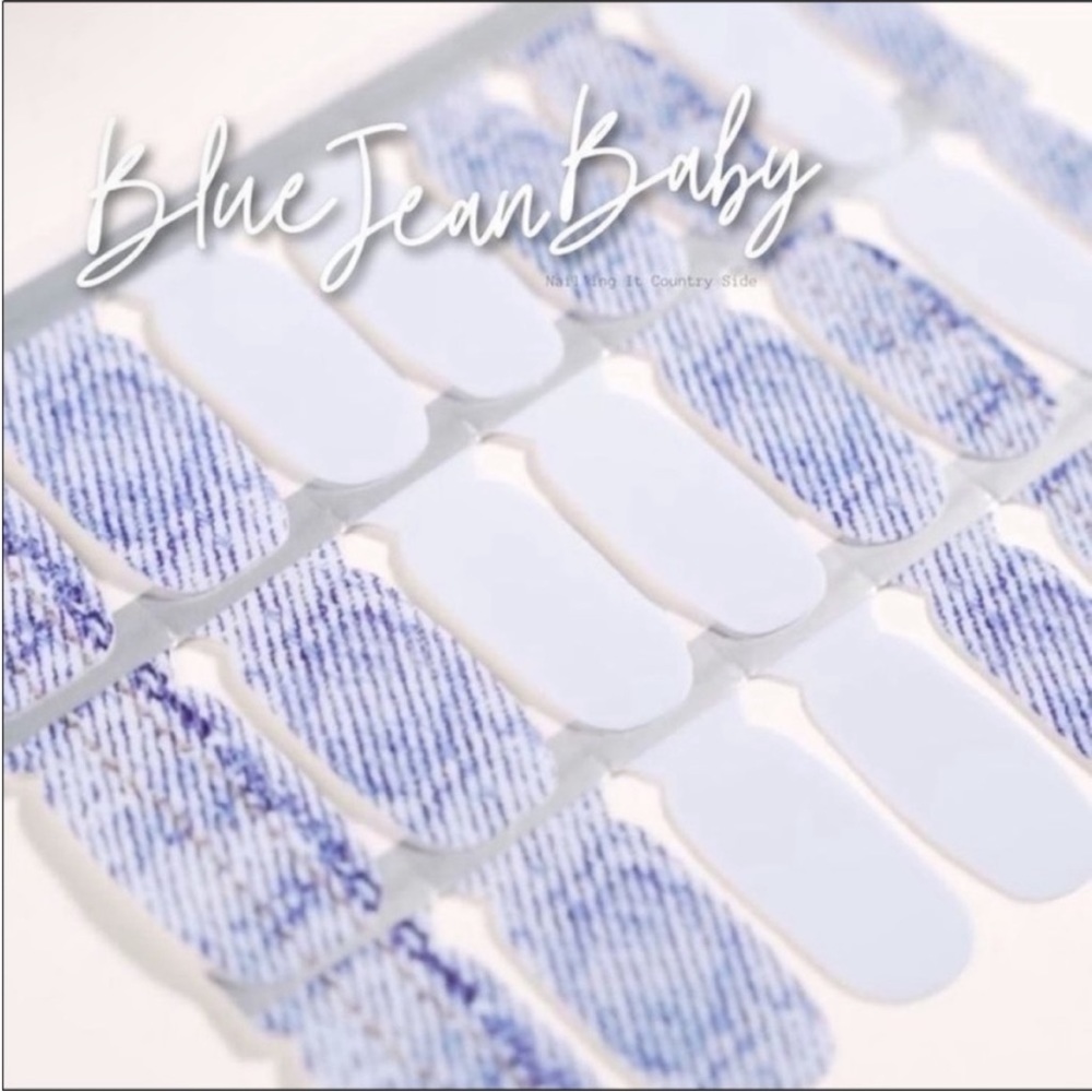 *Retired* Color Street: Blue Jean Baby | Denim Pastel Pale Spring Summer Design - Picture 9 of 13